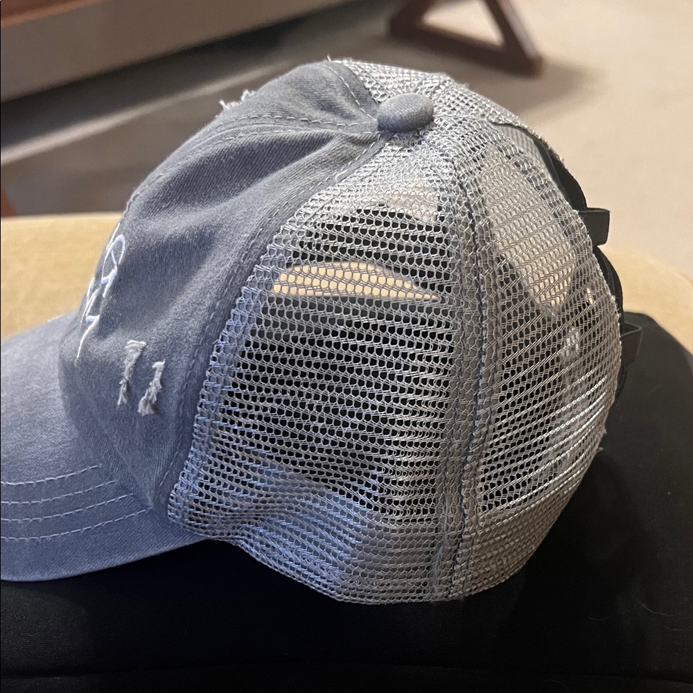 Dog Mom Embroidered Distressed Hat - Picture 3 of 5